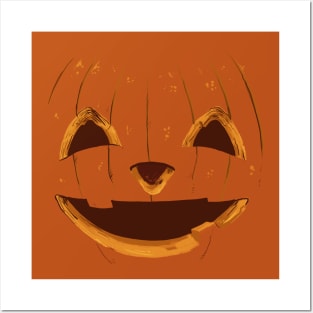 Jack o lantern face costume Posters and Art